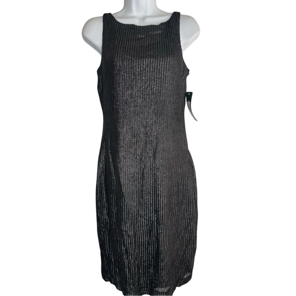 NWT Ralph Lauren dress size 6 stunning black metallic sleeveless dress‎ 🖤🖤